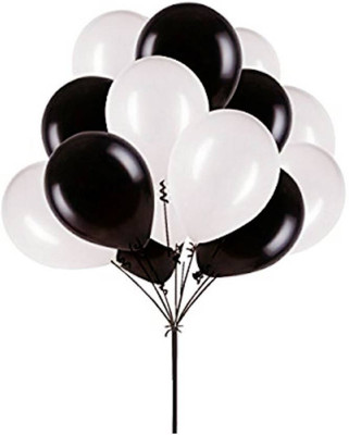 

YNS Crafts Stock Solid CS-B-110 Balloon(White, Black, Pack of 25)