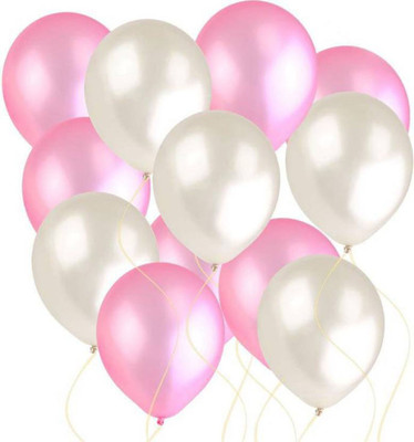 

YNS Crafts Stock Solid CS-B-55 Balloon(White, Pink, Pack of 25)