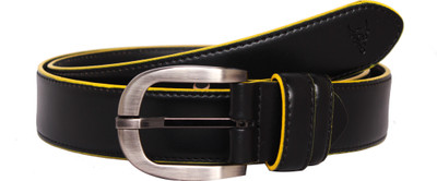 

BlackBuck Men Formal Red Artificial Leather Belt, Black