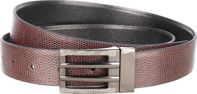 

Alfami Men Formal, Party, Casual Black, Brown Texas Leatherite Reversible Belt, Black/brown 01h