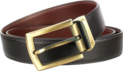 

Alfami Men Formal, Party, Casual Black, Brown Texas Leatherite Reversible Belt, Black/brown 11