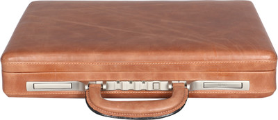 

OBANI Genuine Leather Briefcase Medium Briefcase - For Men & Women(Tan)