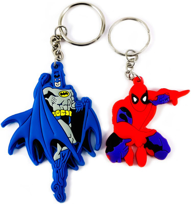 

ShopTop Non-Metallic Batman and Spiderman keychain Key Chain(Multicolor)