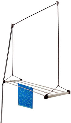 Homwell Rust Proof 4 Pipe X 4 Feet (Blue) with UV protected Nylon Rope Roof Mounted Ceiling Cloth Hanger Stainless Steel Ceiling Cloth Dryer Stand(Blue) available at flipkart for Rs.1498