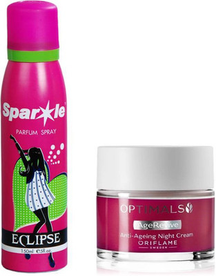 

Oriflame Sweden oriflame age revive night cream 50 ml (32475) one sparkle perfume spray 150 ml(Set of 2)