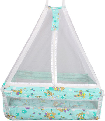 

Thosh Baby Product Bed Hanging Cradle Jhula Jhoola Swing With Top, Mosquito & free Spring (TB-112-BED JHULLA-GRN)(Green)