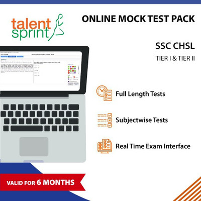 

TalentSprint Online Mock Tests- SSC CHSL Tier I and Tier II (Valid for 6 months) - 20 Full length tests and 10 Subjectwise tests in Real Time Exam Interface(Online)