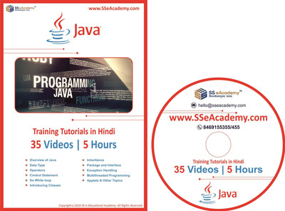 

SS eAcademy Basic to Advance JAVA Tutorials in Hindi (35 Videos | 5 Hours) [DVD](.mp4)