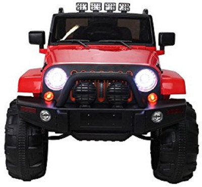 

kajal toys Jeep Battery Operated Ride On(Maroon, White, Brown), Red;white