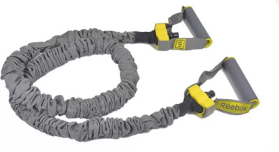 REEBOK Power Tube Level 5 Resistance Band(Grey, Pack of 1), Grey level 5