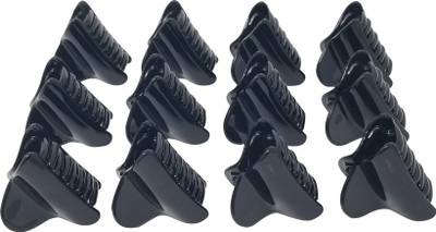 

Evolution Hair Clips, Claw Clips , Butterfly Clips, Small , Curved Grip Glossy Black Color for Women / Girls , Pack of 12 Hair Claw(Multicolor)