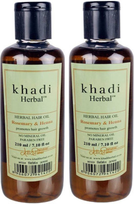 

Khadi Herbal Rosemary & Henna Hair Oil (No Mineral oil & Paraben Free) Hair Oil(420 ml)