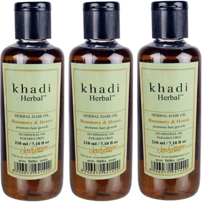 

Khadi Herbal Rosemary & Henna Hair Oil (No Mineral oil & Paraben Free) Hair Oil(630 ml)