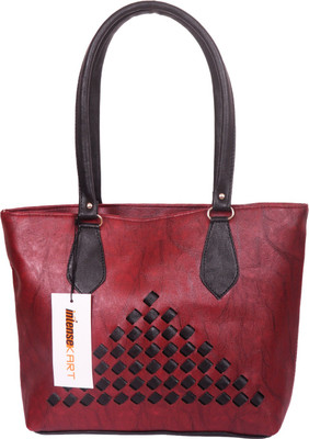 

Intensekart Hand-held Bag(Maroon, Black), Black;maroon