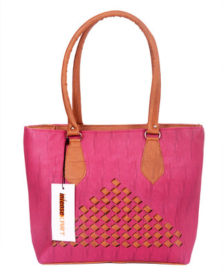 

Intensekart Hand-held Bag(Pink, Brown), Brown;pink