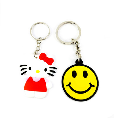ShopTop Non-metallic Hello kitty & Smiley Key Chain