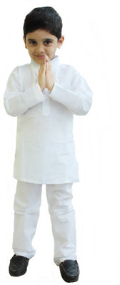 Kashvi Boys Festive & Party Kurta and Pyjama Set(White Pack of 1)