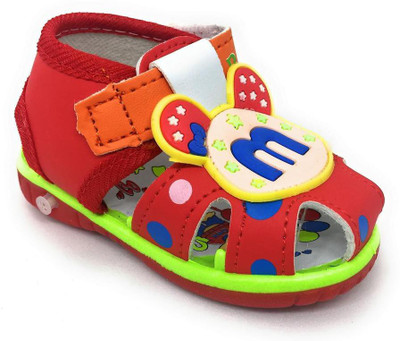 

Teenitiny Boys & Girls Velcro Strappy Sandals(Red