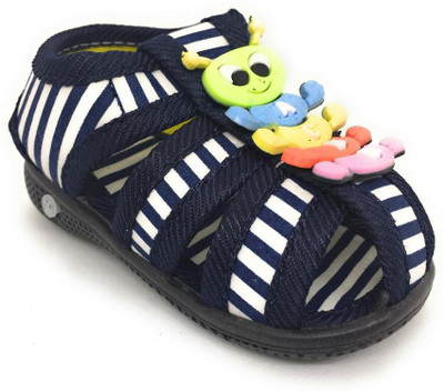 

Teenitiny Boys & Girls Velcro Strappy Sandals(Dark Blue