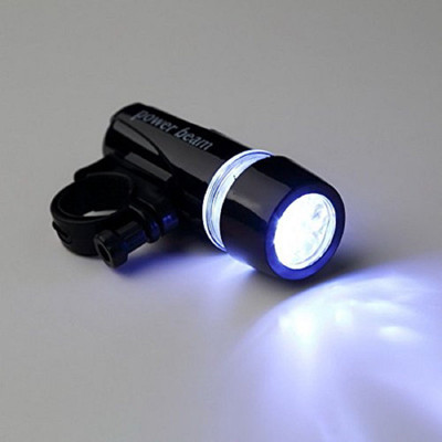 

RIDER'S CHOICE Bike Bicycle 5 LED Power Beam Front Head Light Headlight Torch Safety Lamp LED Front Light(Black)