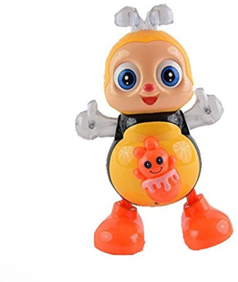 

spincart Happy Dancing Bee With Music Flashing Lights Toy For Kids(Multicolor)