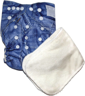 

Triple B baby diaper cloth + One Natural Bamboo Cotton Insert, Blue