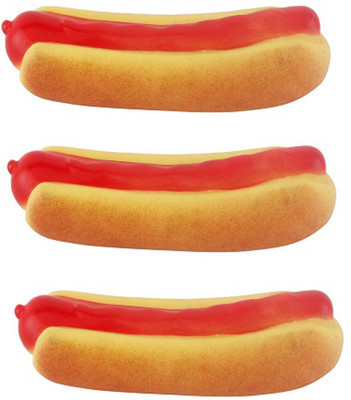 SRI Hot Dog Puppy Squeaky Fun Toy For Puppy & Small Pets Plastic Soft Toy For Dog