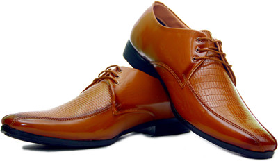 

FitRight Men Faux Leather Formal Shoes Derby For Men(Tan