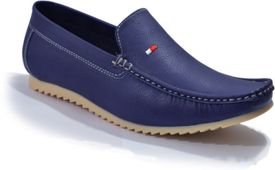 

Feetway Leather Blue Loafers For Men Stylish Slip On Loafers For Men(Blue, Blue 01