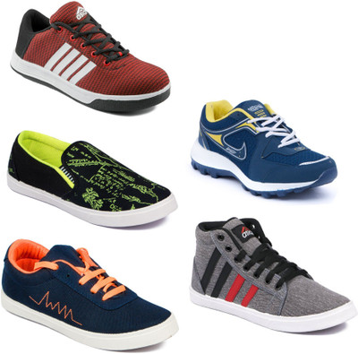 

Asian Men Casual & Running Shoes Combo Pack of 5 Casuals For Men(Multicolor