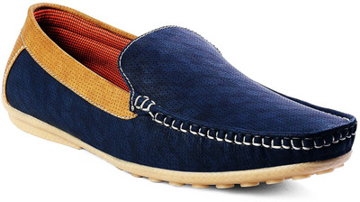 

Fuoko ZAPATO Loafers For Men(Blue, Tan