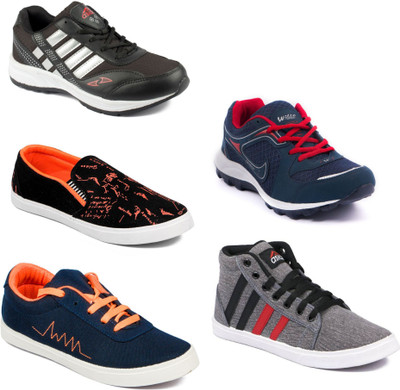 

Asian Men Casual & Running Shoes Combo Pack of 5 Casuals For Men(Multicolor