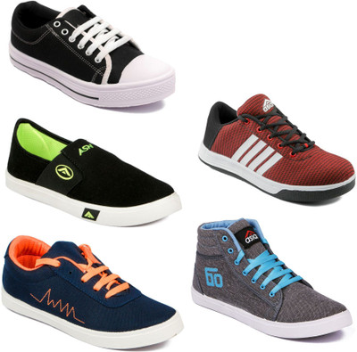 

Asian Men Casual & Running Shoes Combo Pack of 5 Casuals For Men(Multicolor