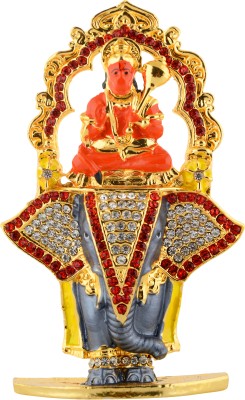Kulin Metal Lord Bajrangbali Idol | Statue For Car Dashboard | Home Decor | Gifting | Showpiece Decorative Showpiece  -  10 cm(Brass, Multicolor)