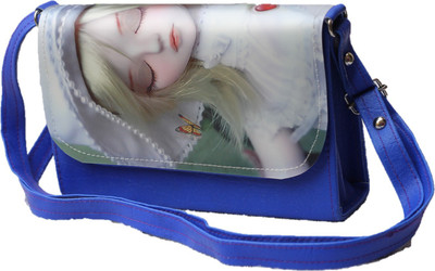 

tavin kart Women Casual Blue PU Sling Bag
