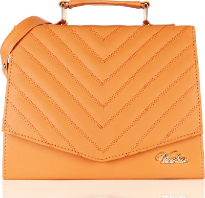 

Voaka Women Casual Orange Leatherette Sling Bag