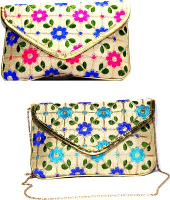 

TUNEROX Girls Casual Pink, Blue Silk Hand-held Bag, Blue;pink