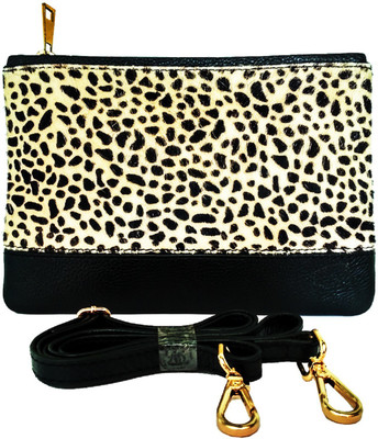

FUOKO Girls Casual Black Genuine Leather Sling Bag