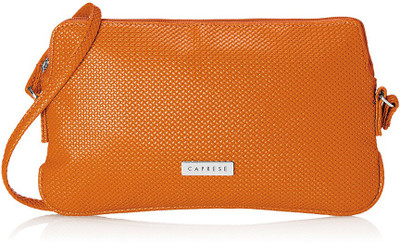 

Caprese Women Casual Orange PU Sling Bag