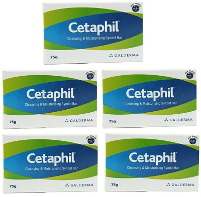 

Cetaphil Cleansing and Moisturising Syndet Bar (Pack of 5)(75 g, Pack of 5)