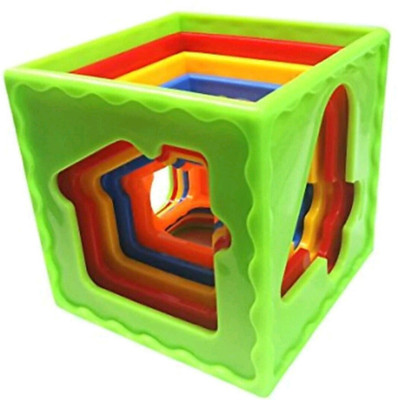 

YAMAMA Bright Color Nesting Cube Shape Amazing Stack Sorting Learning Toys for Babies & Infants(Multicolor)