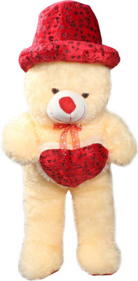 

Samayra Toys 3 Feet Cream Teddy Bear with Red Cap - 90 cm(Cream)