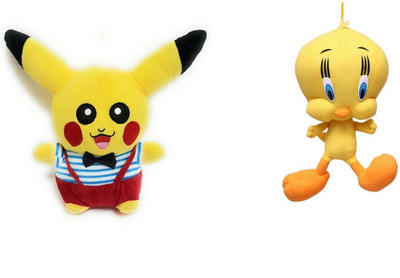 

soniya Enterprises tweety-40cm and pikachu - 40 cm(Multicolor, Yellow)