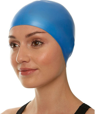 

Azone Silicon Cap Swimming Cap(Blue, Pack of 1), Black;blue