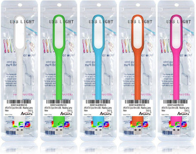

RHONNIUM ™ 5 pcs Mini USB LED Light Adjust Angle Portable Flexible Led Lamp with usb for powerbank PC Laptop Notebook Computer keyboard outdoor LED™ Light -Type-007 Led Light(Multicolor)