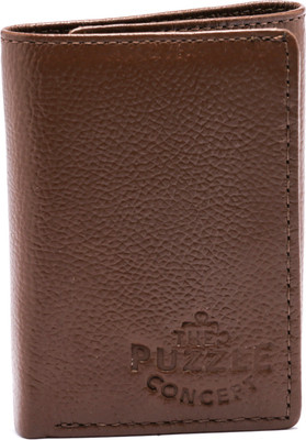 

THE PUZZLE CONCEPT - TPC Men Brown Genuine Leather Wallet(9 Card Slots)