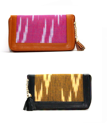 

TUNEROX Girls Pink, Brown Canvas Wallet(6 Card Slots)