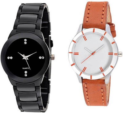 

Talgo New Arrival 2018 Red Robin Season Special IIKSMALLBKWHITERINGWOMAN New Special Collection IIK Black Small Round Dial & Black Metal Belt And White Ring Round Dial & Brown Leather Belt & Atrractive And Comfertable Strap (Combo Of 2) RRIIKSMALLBKWHITER