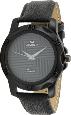 

Advogue With Fancy Box New Exclusive All Black Collection Leather Strap-Belt Mens Watches Watch - For Boys