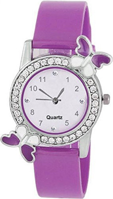 

Freny Exim exclusive premium quality butterfly purple wrist watch for woman latest watches for girls & women Butterfly Series-7 Watch - For Girls